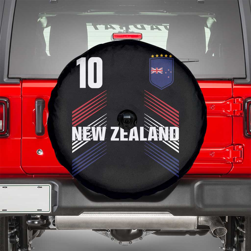 New Zealand Soccer Sports Graphic Number 10 Jersey Style Spare Tire Cover Proud Kiwis Football Fans Game Day Pride