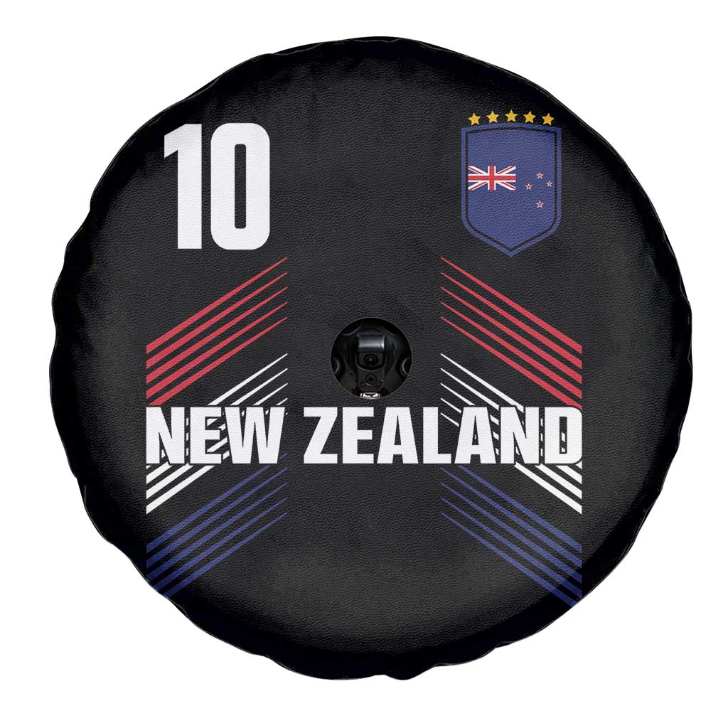 New Zealand Soccer Sports Graphic Number 10 Jersey Style Spare Tire Cover Proud Kiwis Football Fans Game Day Pride
