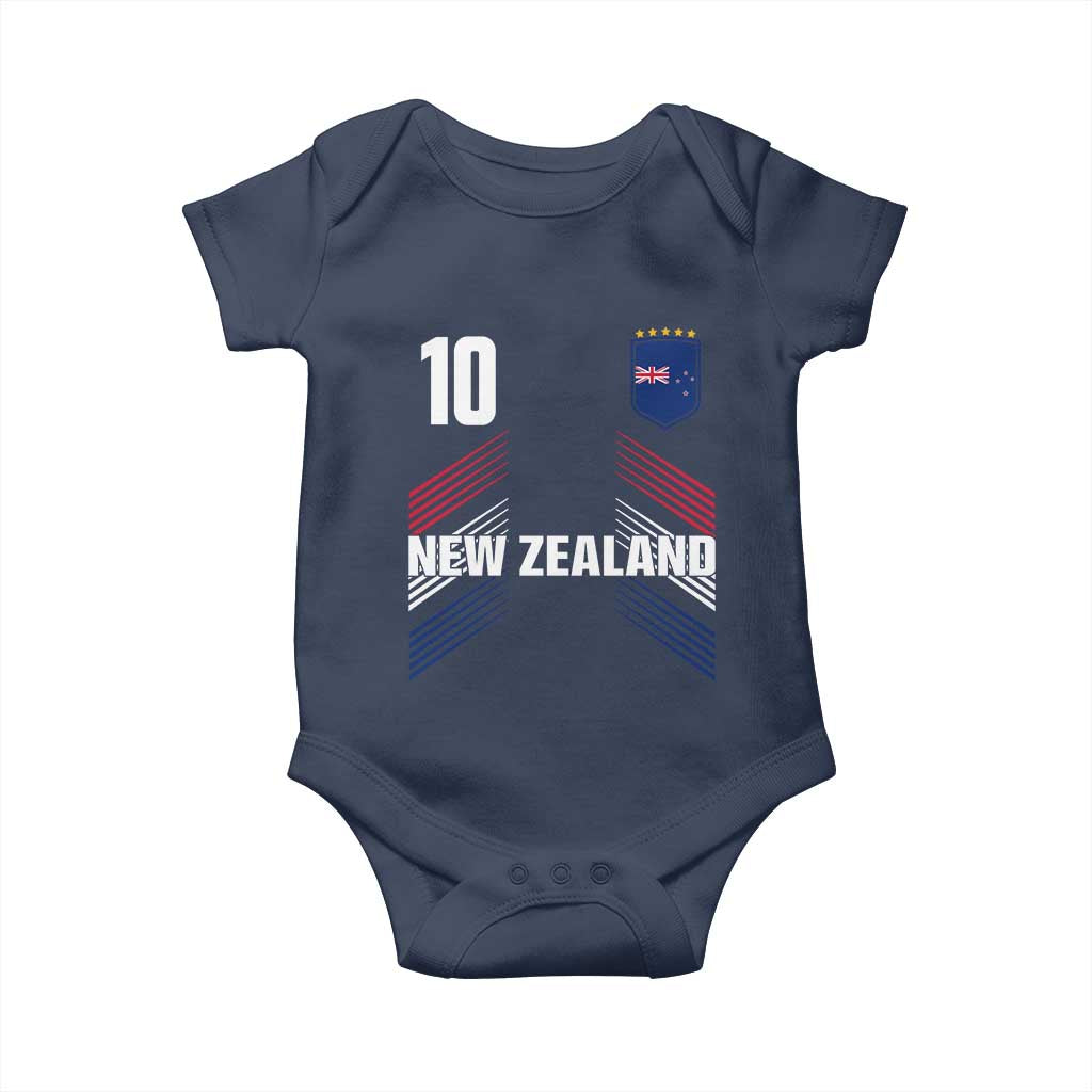 New Zealand Soccer Sports Graphic Number 10 Jersey Style Baby Onesie Proud Kiwis Football Fans Game Day Pride