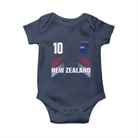 New Zealand Soccer Sports Graphic Number 10 Jersey Style Baby Onesie Proud Kiwis Football Fans Game Day Pride