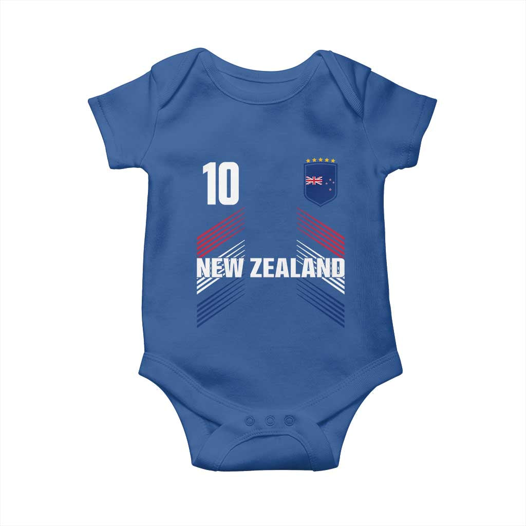 New Zealand Soccer Sports Graphic Number 10 Jersey Style Baby Onesie Proud Kiwis Football Fans Game Day Pride