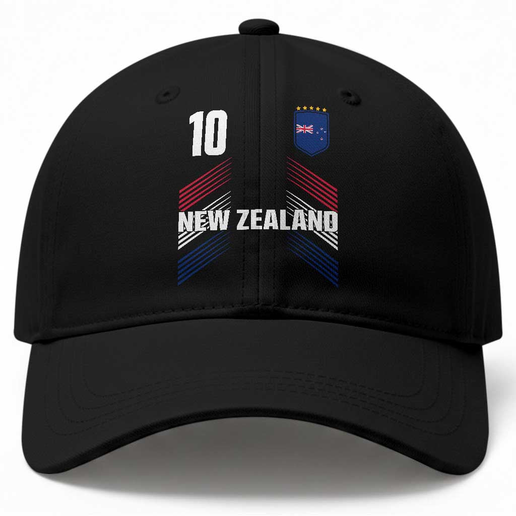 New Zealand Soccer Sports Graphic Number 10 Jersey Style Baseball Cap Proud Kiwis Football Fans Game Day Pride