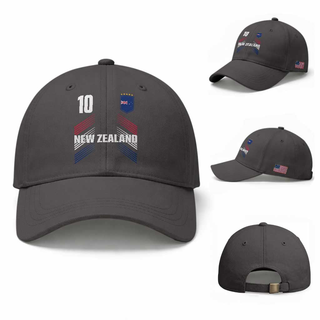 New Zealand Soccer Sports Graphic Number 10 Jersey Style Baseball Cap Proud Kiwis Football Fans Game Day Pride