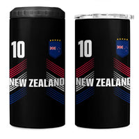 New Zealand Soccer Sports Graphic Number 10 Jersey Style 4 in 1 Can Cooler Tumbler Proud Kiwis Football Fans Game Day Pride