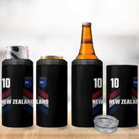 New Zealand Soccer Sports Graphic Number 10 Jersey Style 4 in 1 Can Cooler Tumbler Proud Kiwis Football Fans Game Day Pride