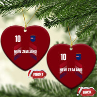 New Zealand Soccer Sports Graphic Number 10 Jersey Style Ceramic Ornament Proud Kiwis Football Fans Game Day Pride