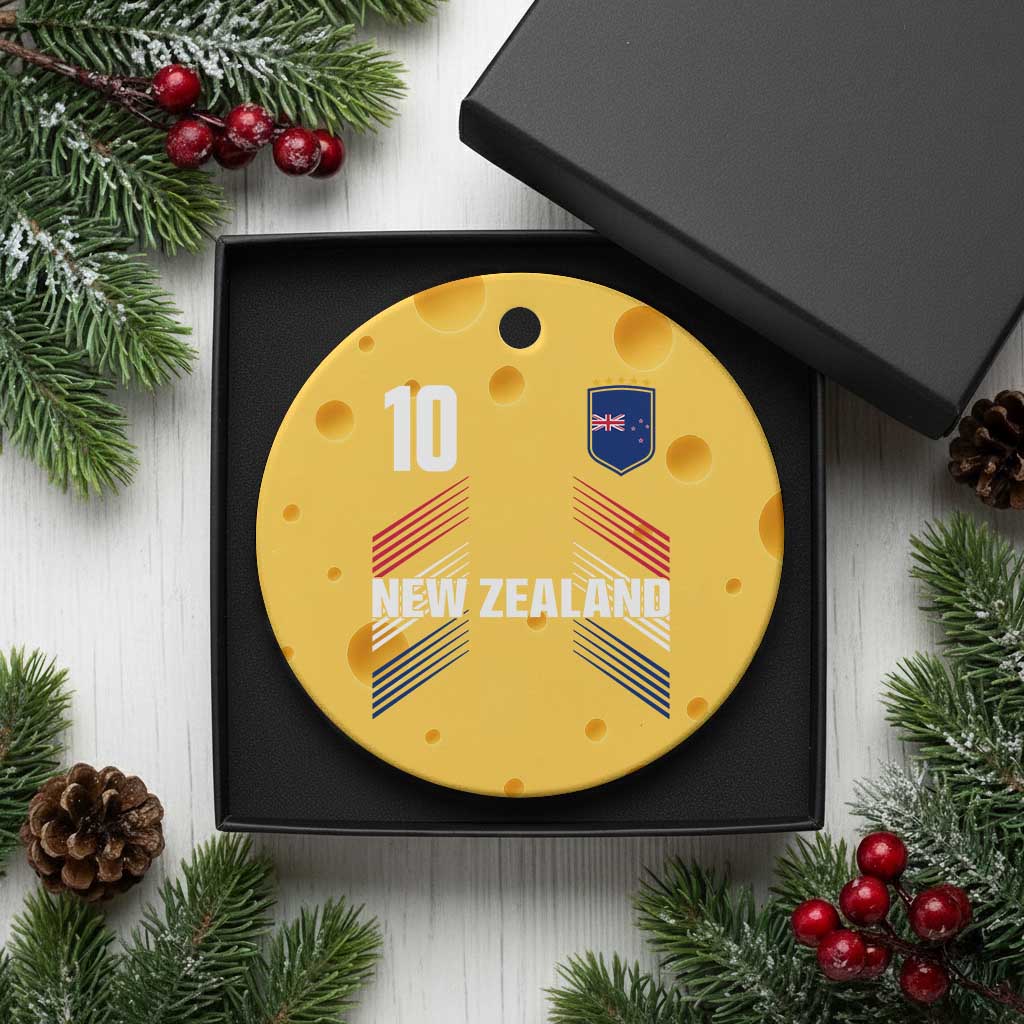 New Zealand Soccer Sports Graphic Number 10 Jersey Style Ceramic Ornament Proud Kiwis Football Fans Game Day Pride
