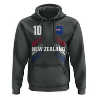 New Zealand Soccer Sports Graphic Number 10 Jersey Style Hoodie Proud Kiwis Football Fans Game Day Pride