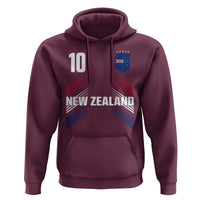 New Zealand Soccer Sports Graphic Number 10 Jersey Style Hoodie Proud Kiwis Football Fans Game Day Pride