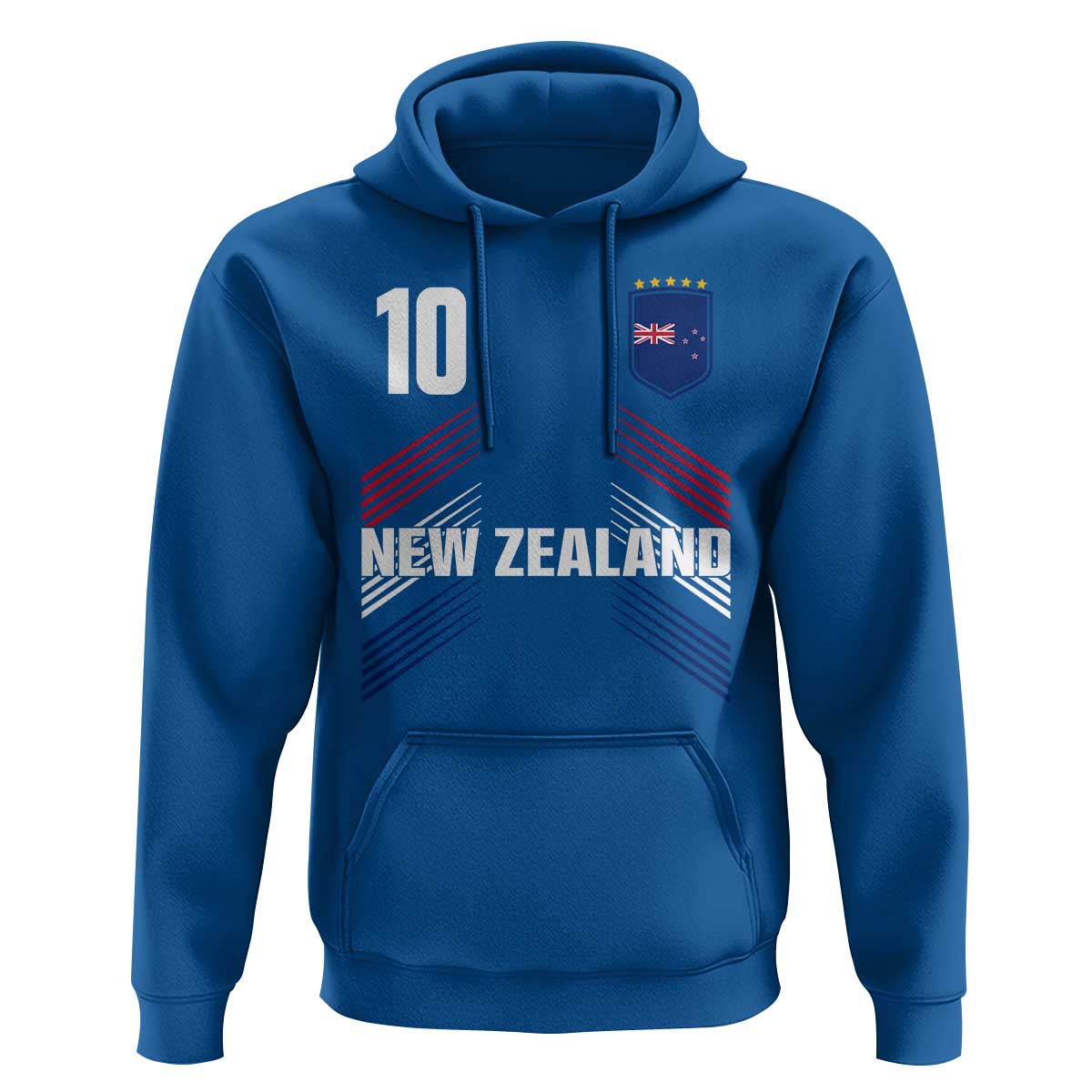 New Zealand Soccer Sports Graphic Number 10 Jersey Style Hoodie Proud Kiwis Football Fans Game Day Pride