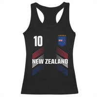New Zealand Soccer Sports Graphic Number 10 Jersey Style Racerback Tank Top Proud Kiwis Football Fans Game Day Pride