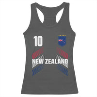 New Zealand Soccer Sports Graphic Number 10 Jersey Style Racerback Tank Top Proud Kiwis Football Fans Game Day Pride