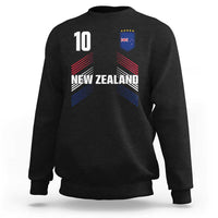 New Zealand Soccer Sports Graphic Number 10 Jersey Style Sweatshirt Proud Kiwis Football Fans Game Day Pride