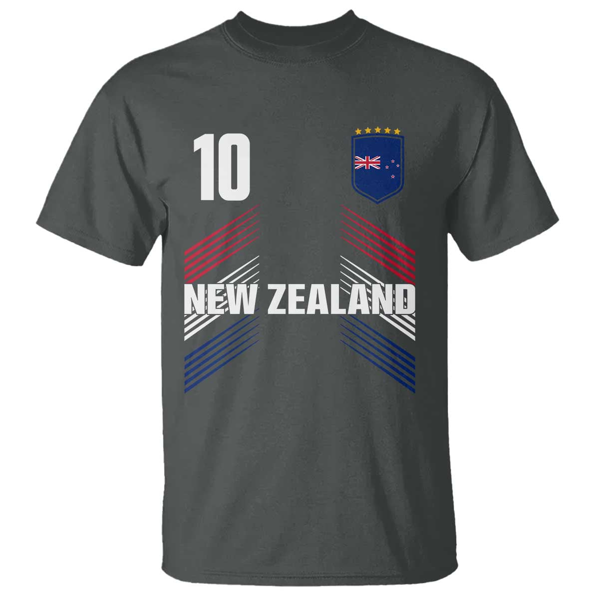 New Zealand Soccer Sports Graphic Number 10 Jersey Style T Shirt Proud Kiwis Football Fans Game Day Pride