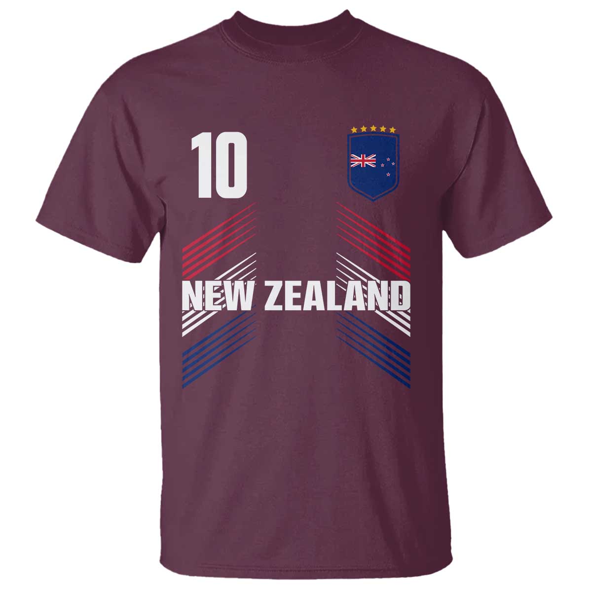 New Zealand Soccer Sports Graphic Number 10 Jersey Style T Shirt Proud Kiwis Football Fans Game Day Pride