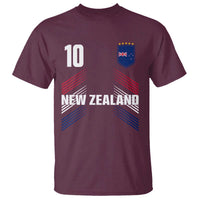 New Zealand Soccer Sports Graphic Number 10 Jersey Style T Shirt Proud Kiwis Football Fans Game Day Pride