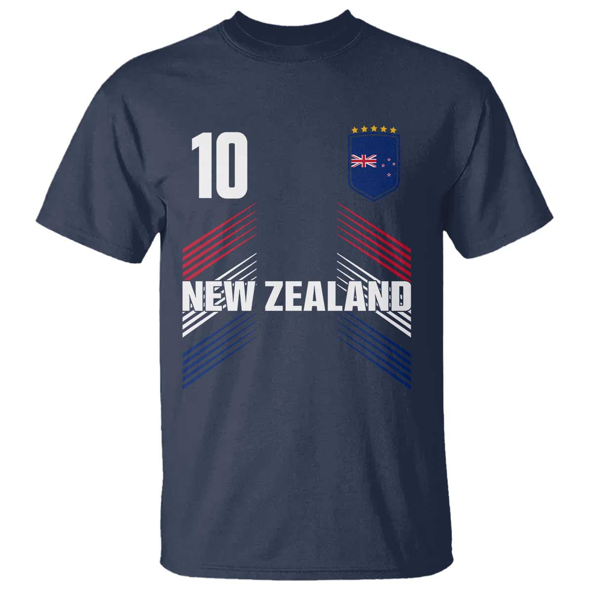New Zealand Soccer Sports Graphic Number 10 Jersey Style T Shirt Proud Kiwis Football Fans Game Day Pride