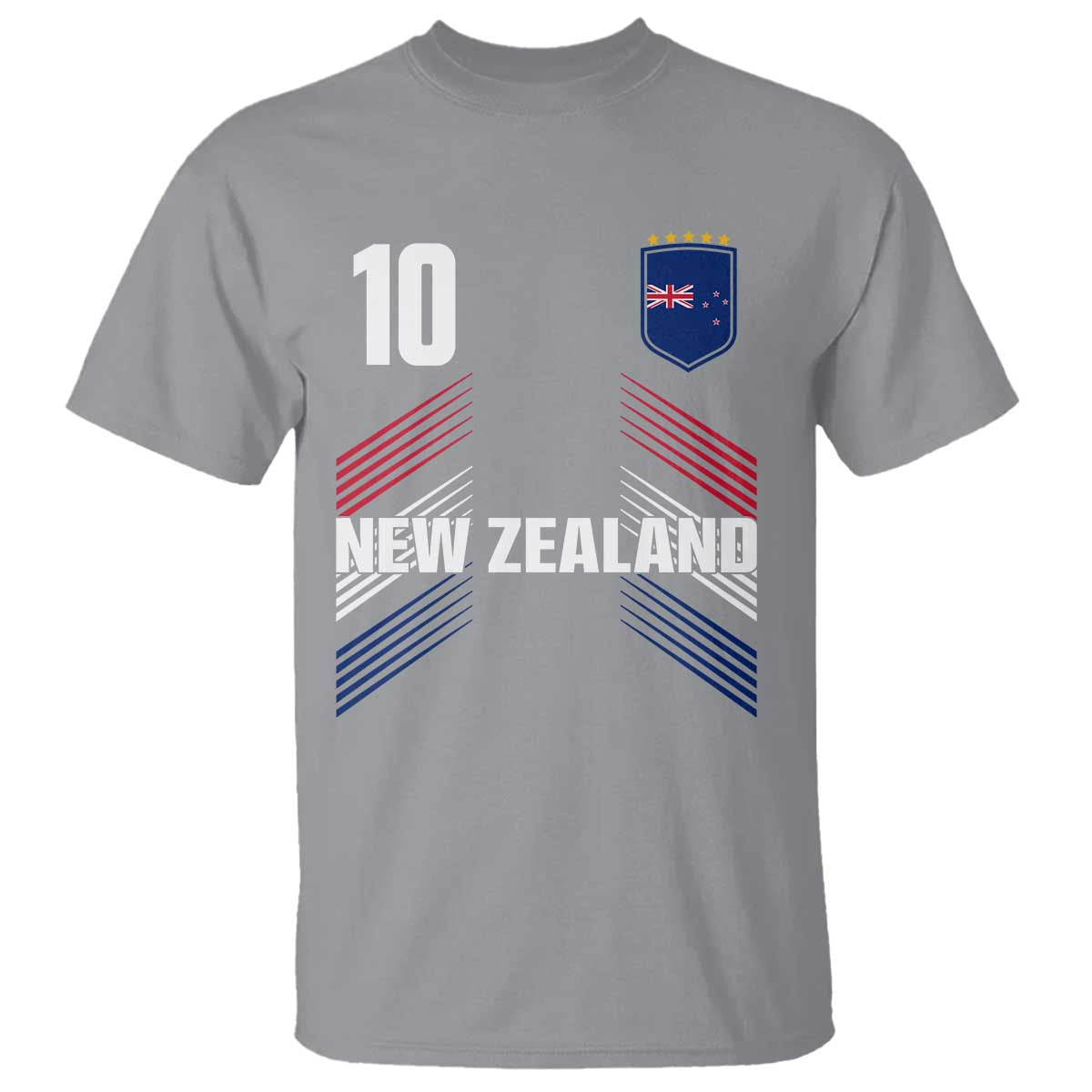 New Zealand Soccer Sports Graphic Number 10 Jersey Style T Shirt Proud Kiwis Football Fans Game Day Pride