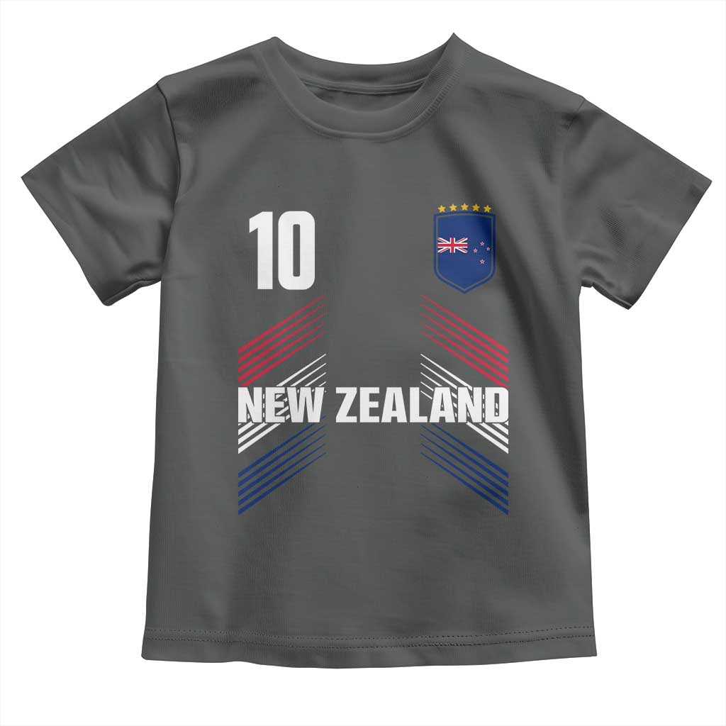 New Zealand Soccer Sports Graphic Number 10 Jersey Style Toddler T Shirt Proud Kiwis Football Fans Game Day Pride