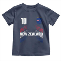 New Zealand Soccer Sports Graphic Number 10 Jersey Style Toddler T Shirt Proud Kiwis Football Fans Game Day Pride