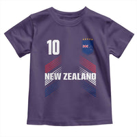 New Zealand Soccer Sports Graphic Number 10 Jersey Style Toddler T Shirt Proud Kiwis Football Fans Game Day Pride