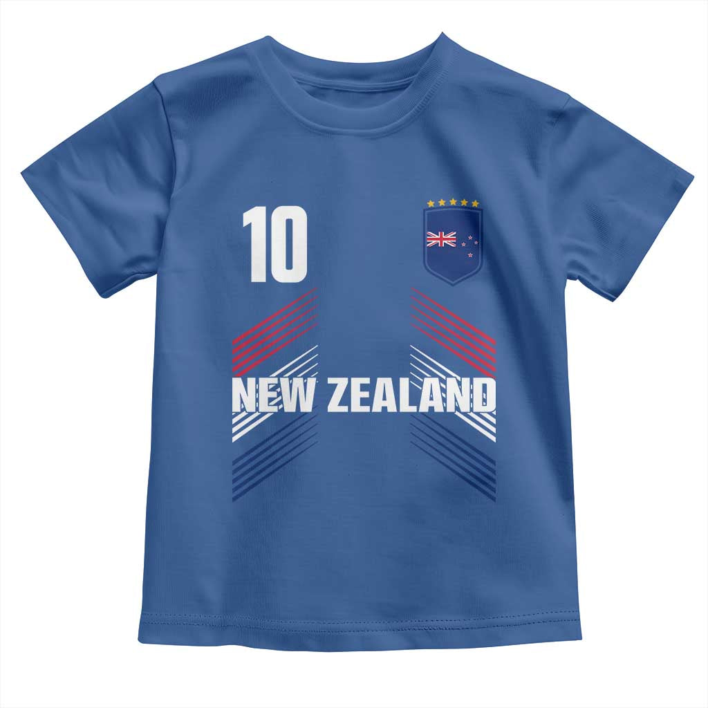 New Zealand Soccer Sports Graphic Number 10 Jersey Style Toddler T Shirt Proud Kiwis Football Fans Game Day Pride