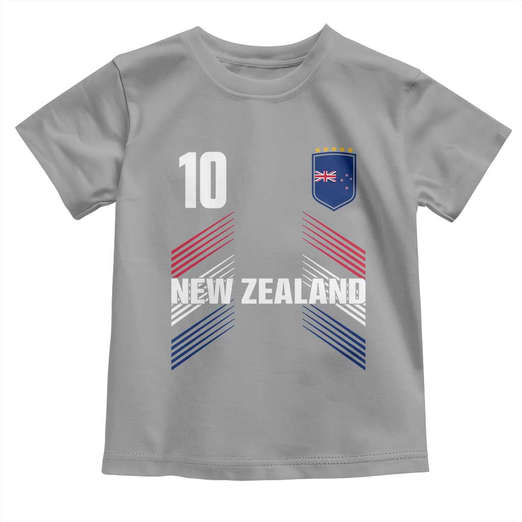 New Zealand Soccer Sports Graphic Number 10 Jersey Style Toddler T Shirt Proud Kiwis Football Fans Game Day Pride