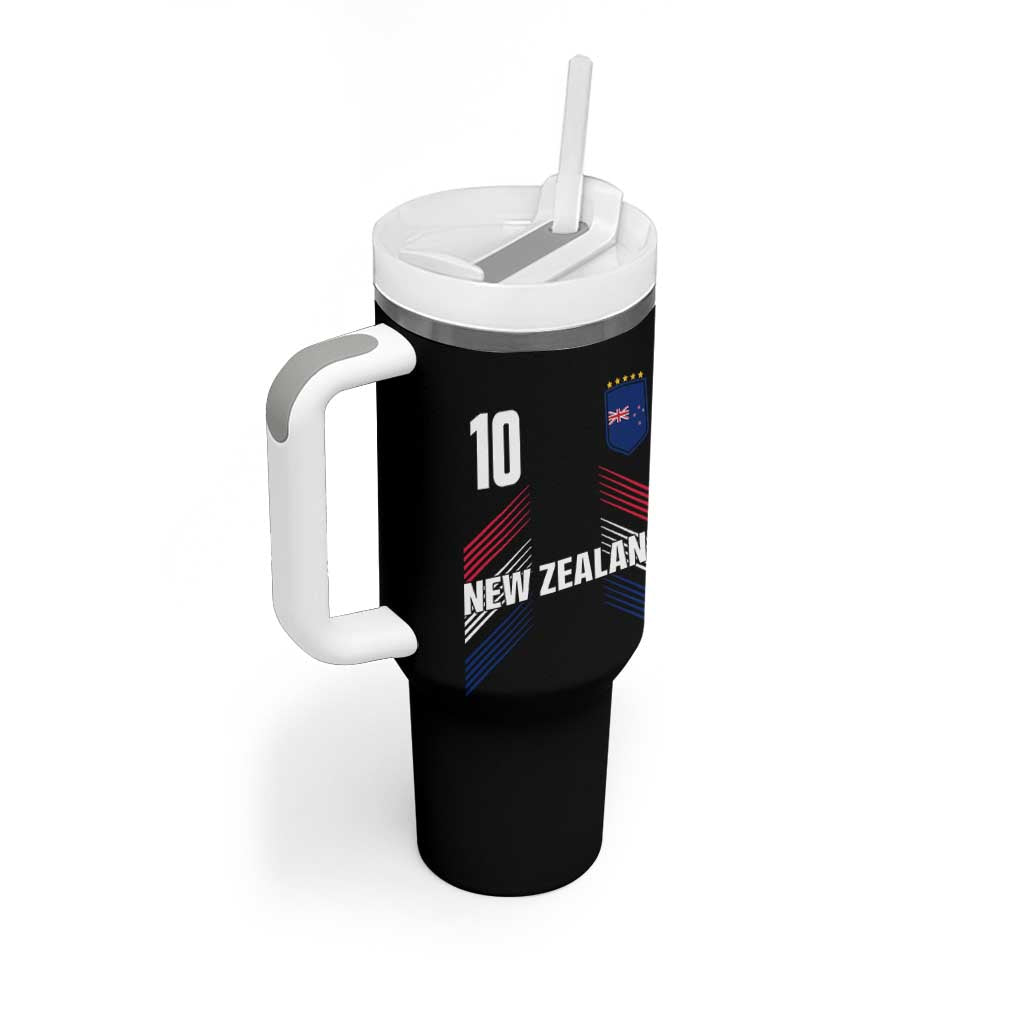 New Zealand Soccer Sports Graphic Number 10 Jersey Style Tumbler With Handle Proud Kiwis Football Fans Game Day Pride