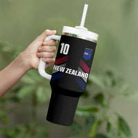 New Zealand Soccer Sports Graphic Number 10 Jersey Style Tumbler With Handle Proud Kiwis Football Fans Game Day Pride