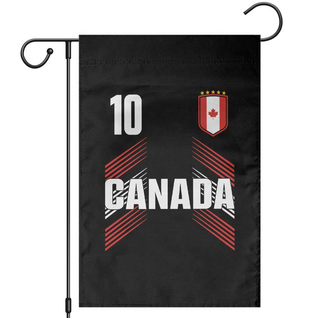 Canada Soccer Sports Graphic Number 10 Jersey Style Garden Flag Proud Canadian Football Fans Game Day Pride