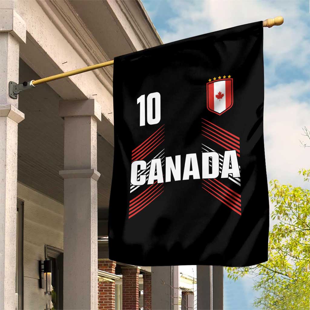 Canada Soccer Sports Graphic Number 10 Jersey Style Garden Flag Proud Canadian Football Fans Game Day Pride