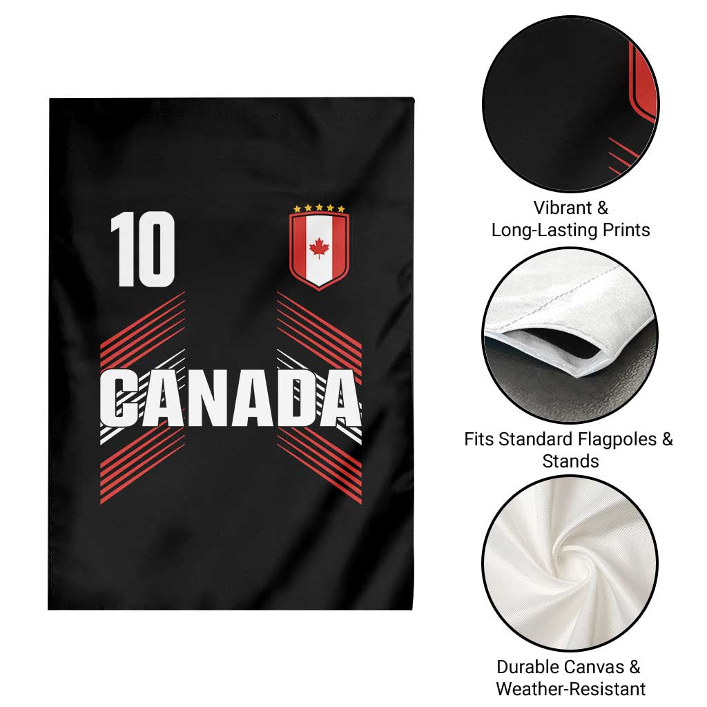 Canada Soccer Sports Graphic Number 10 Jersey Style Garden Flag Proud Canadian Football Fans Game Day Pride