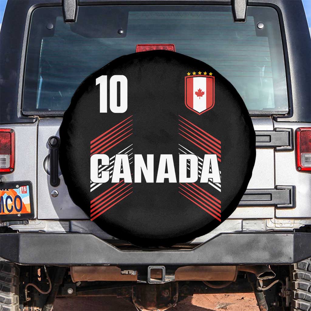 Canada Soccer Sports Graphic Number 10 Jersey Style Spare Tire Cover Proud Canadian Football Fans Game Day Pride
