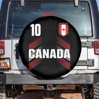 Canada Soccer Sports Graphic Number 10 Jersey Style Spare Tire Cover Proud Canadian Football Fans Game Day Pride