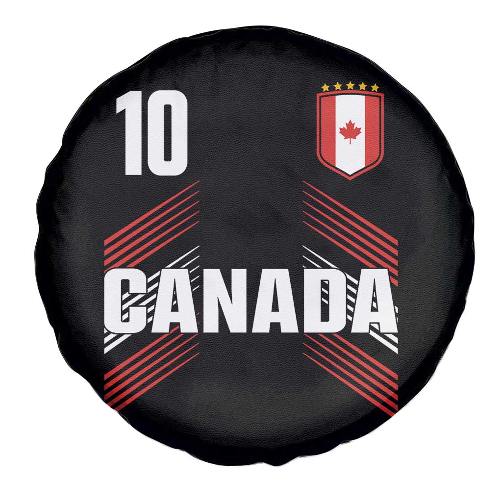Canada Soccer Sports Graphic Number 10 Jersey Style Spare Tire Cover Proud Canadian Football Fans Game Day Pride