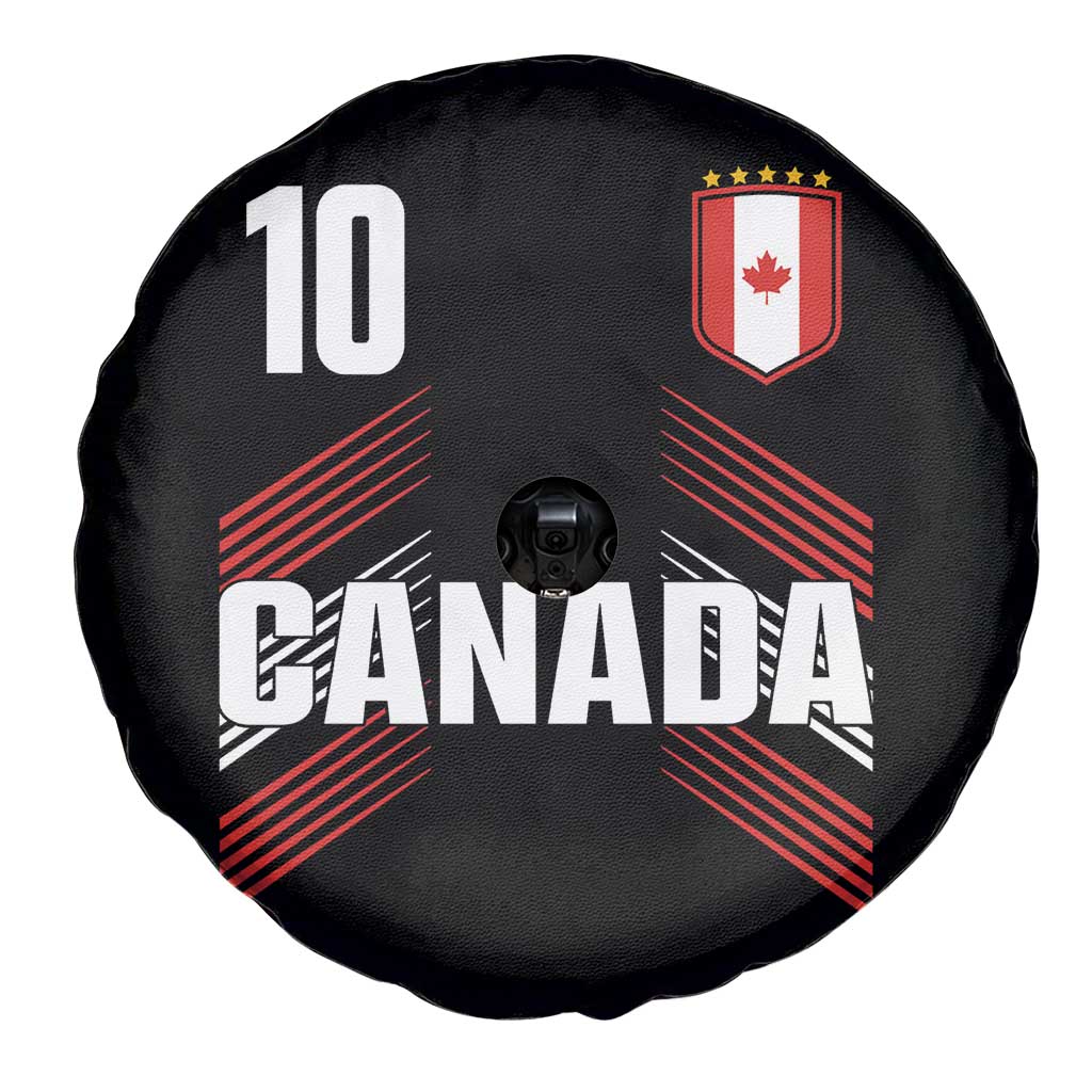 Canada Soccer Sports Graphic Number 10 Jersey Style Spare Tire Cover Proud Canadian Football Fans Game Day Pride