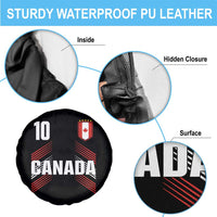 Canada Soccer Sports Graphic Number 10 Jersey Style Spare Tire Cover Proud Canadian Football Fans Game Day Pride