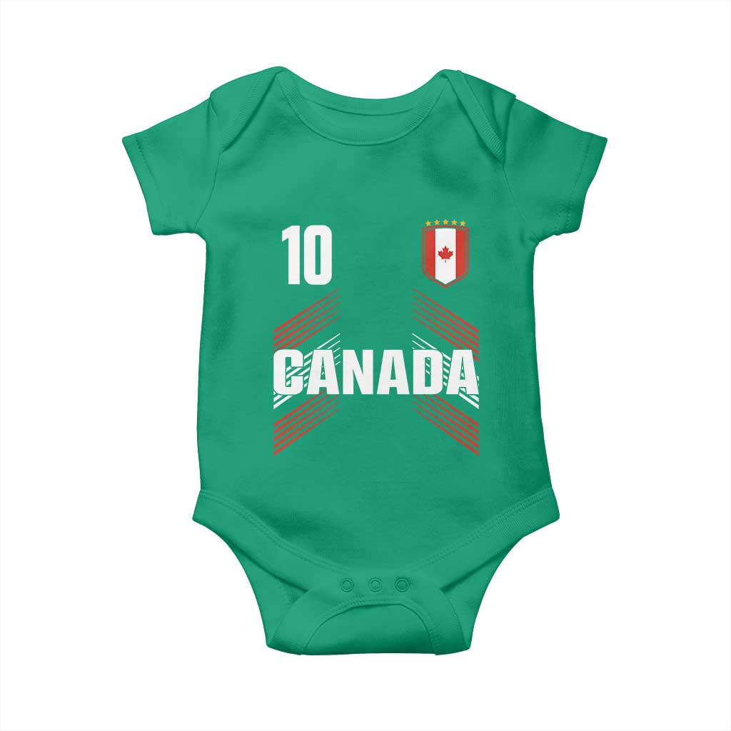 Canada Soccer Sports Graphic Number 10 Jersey Style Baby Onesie Proud Canadian Football Fans Game Day Pride