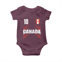Canada Soccer Sports Graphic Number 10 Jersey Style Baby Onesie Proud Canadian Football Fans Game Day Pride