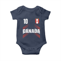 Canada Soccer Sports Graphic Number 10 Jersey Style Baby Onesie Proud Canadian Football Fans Game Day Pride