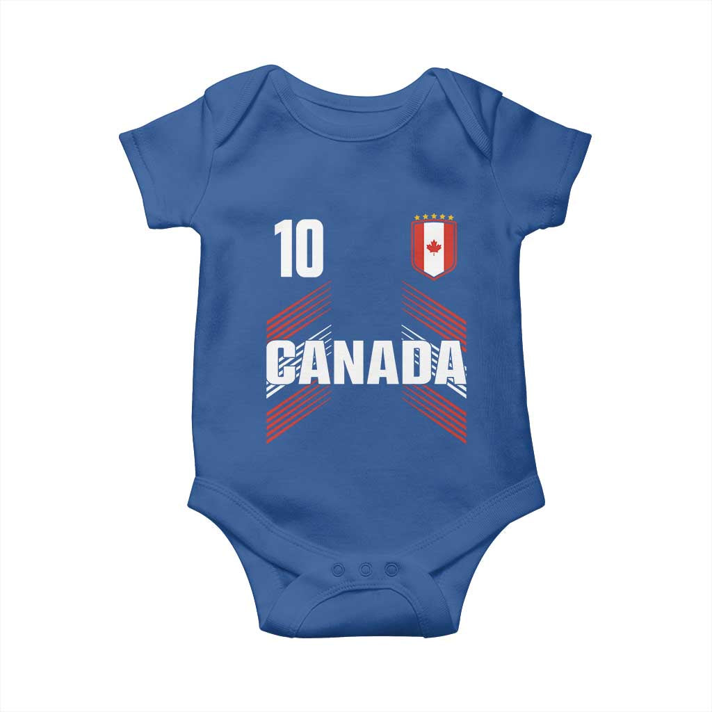 Canada Soccer Sports Graphic Number 10 Jersey Style Baby Onesie Proud Canadian Football Fans Game Day Pride