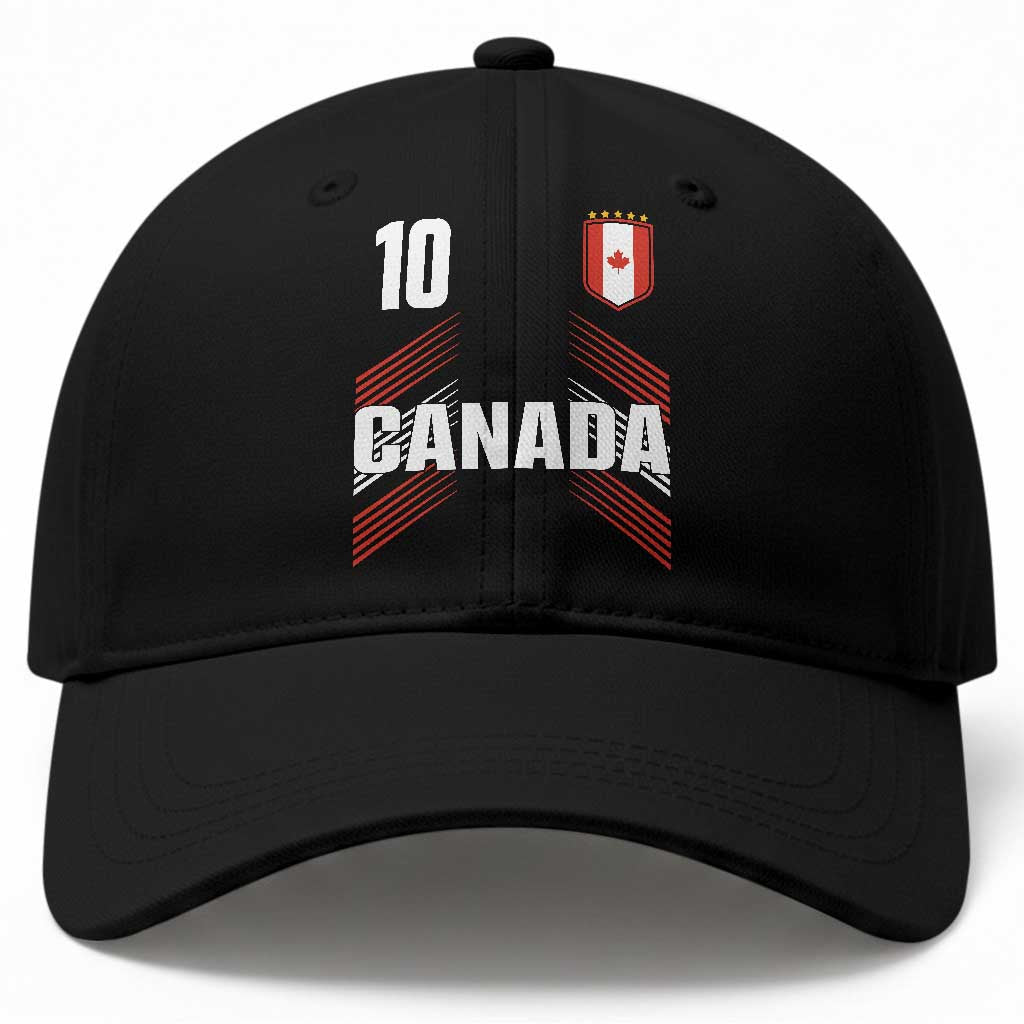 Canada Soccer Sports Graphic Number 10 Jersey Style Baseball Cap Proud Canadian Football Fans Game Day Pride