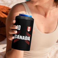 Canada Soccer Sports Graphic Number 10 Jersey Style 4 in 1 Can Cooler Tumbler Proud Canadian Football Fans Game Day Pride
