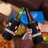 Canada Soccer Sports Graphic Number 10 Jersey Style 4 in 1 Can Cooler Tumbler Proud Canadian Football Fans Game Day Pride