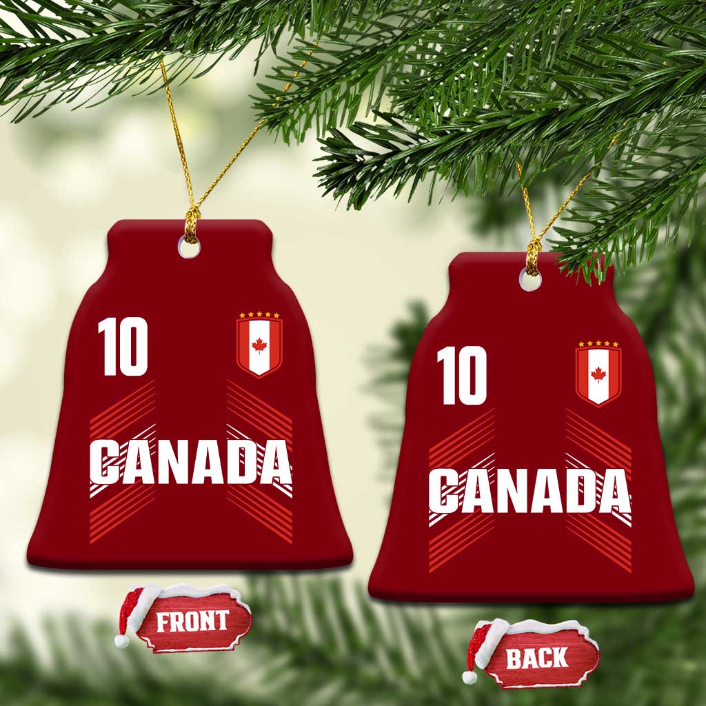 Canada Soccer Sports Graphic Number 10 Jersey Style Ceramic Ornament Proud Canadian Football Fans Game Day Pride