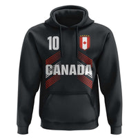 Canada Soccer Sports Graphic Number 10 Jersey Style Hoodie Proud Canadian Football Fans Game Day Pride