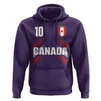 Canada Soccer Sports Graphic Number 10 Jersey Style Hoodie Proud Canadian Football Fans Game Day Pride