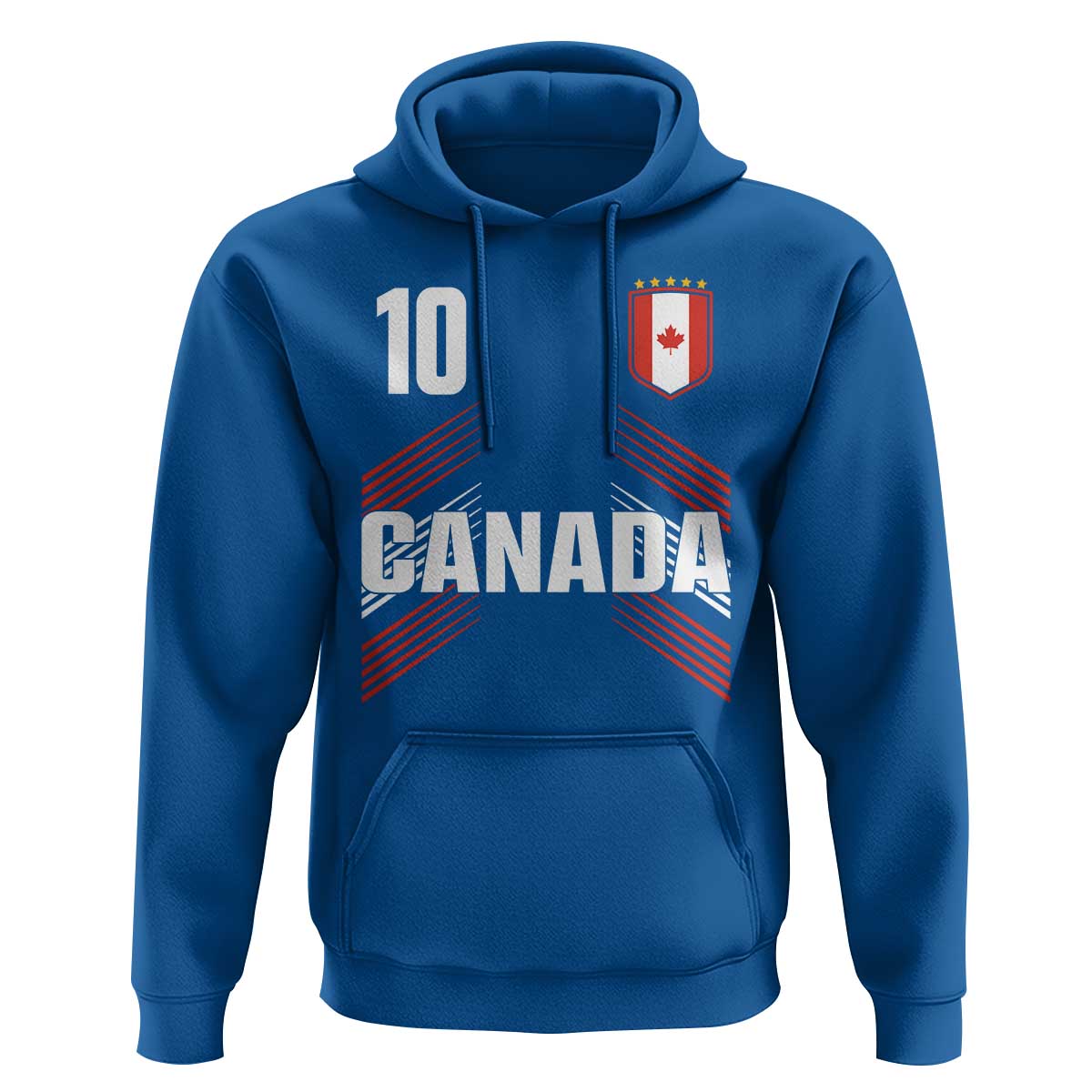 Canada Soccer Sports Graphic Number 10 Jersey Style Hoodie Proud Canadian Football Fans Game Day Pride