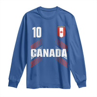 Canada Soccer Sports Graphic Number 10 Jersey Style Long Sleeve Shirt Proud Canadian Football Fans Game Day Pride