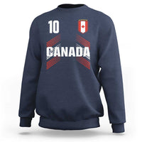 Canada Soccer Sports Graphic Number 10 Jersey Style Sweatshirt Proud Canadian Football Fans Game Day Pride